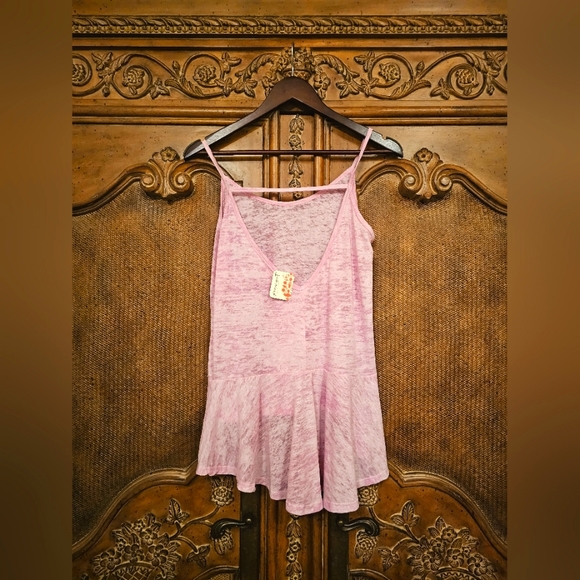 Free People Strappy Tank Top. Sizes sm and md in light pink. - Picture 2 of 3